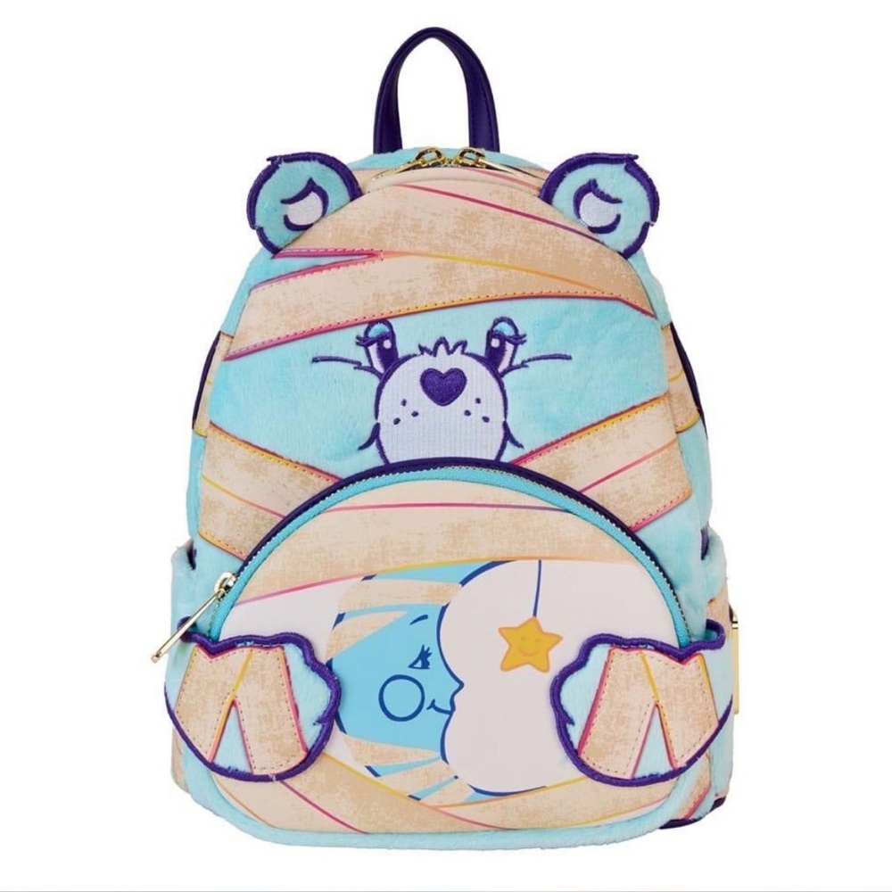 Loungefly Care Bears x Universal Monsters Bedtime Bear Mummy Mini Backpack.
